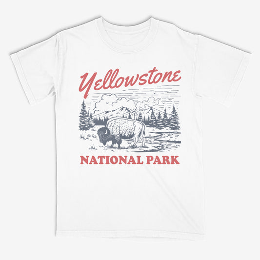 Yellowstone national park tee fishing shirt for dad birthday hunting tee shirt outdoors shirt for men nature themed shirts hiking gift fishing dad tee boyfriend fishing shirt vintage lake retro summer camp tee comfort colors outdoor shirt camping tee
