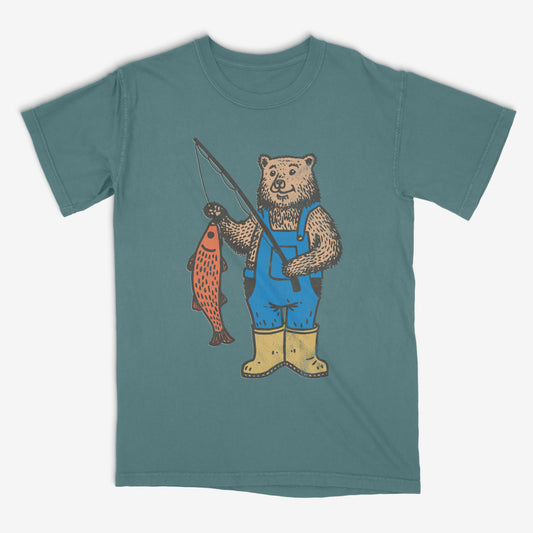birthday gift for dad fishing deep Sea fishing tee maritime gift Yellowstone national park tee fishing shirt for dad birthday hunting tee shirt outdoors shirt for men nature themed shirts hiking gift fishing dad tee boyfriend fishing shirt vintage lake retro summer camp tee comfort colors outdoor shirt camping tee
